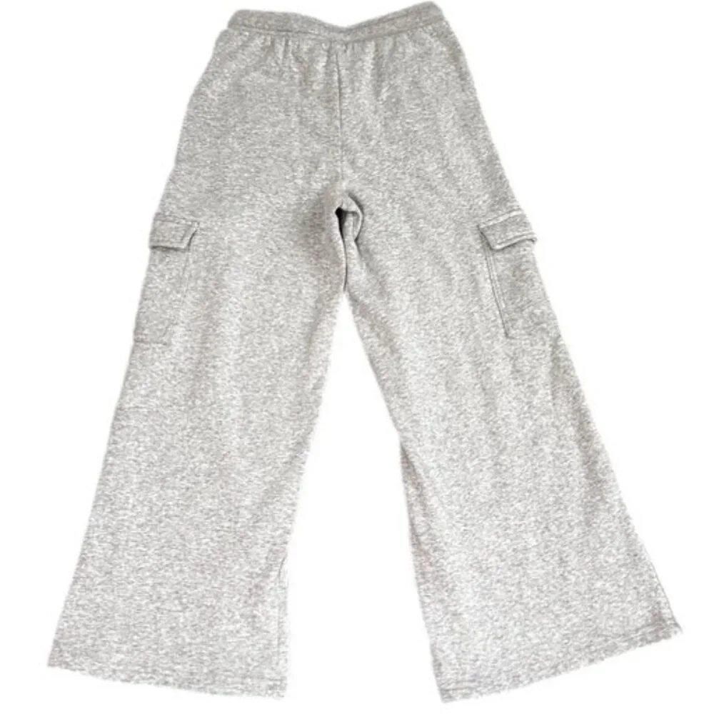Originality Wide Leg Baggy Sweatpants Cargo Pockets Gray Girl's Size M - Picture 2 of 5